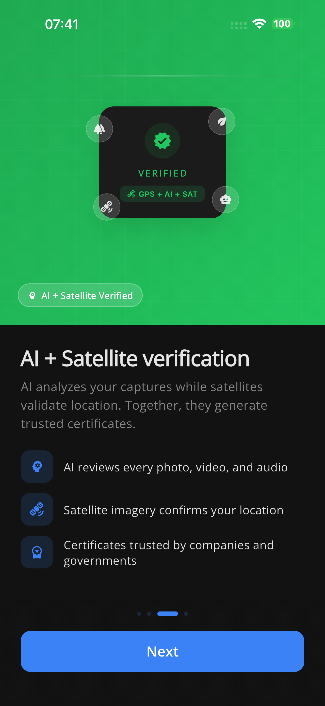 Trust Carbon App - AI + Satellite Verification