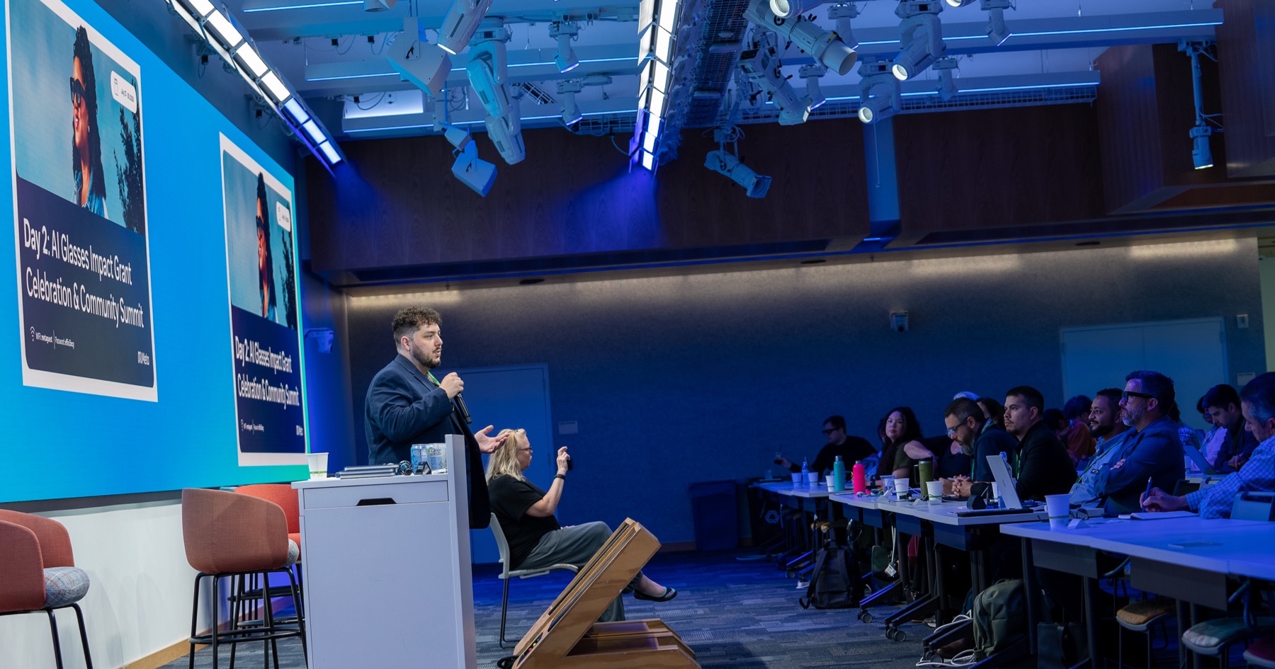 Trust Carbon selected for Meta's AI Glasses Impact Grant — founder Brayon Pieske presenting at the AI Glasses Community Summit in New York